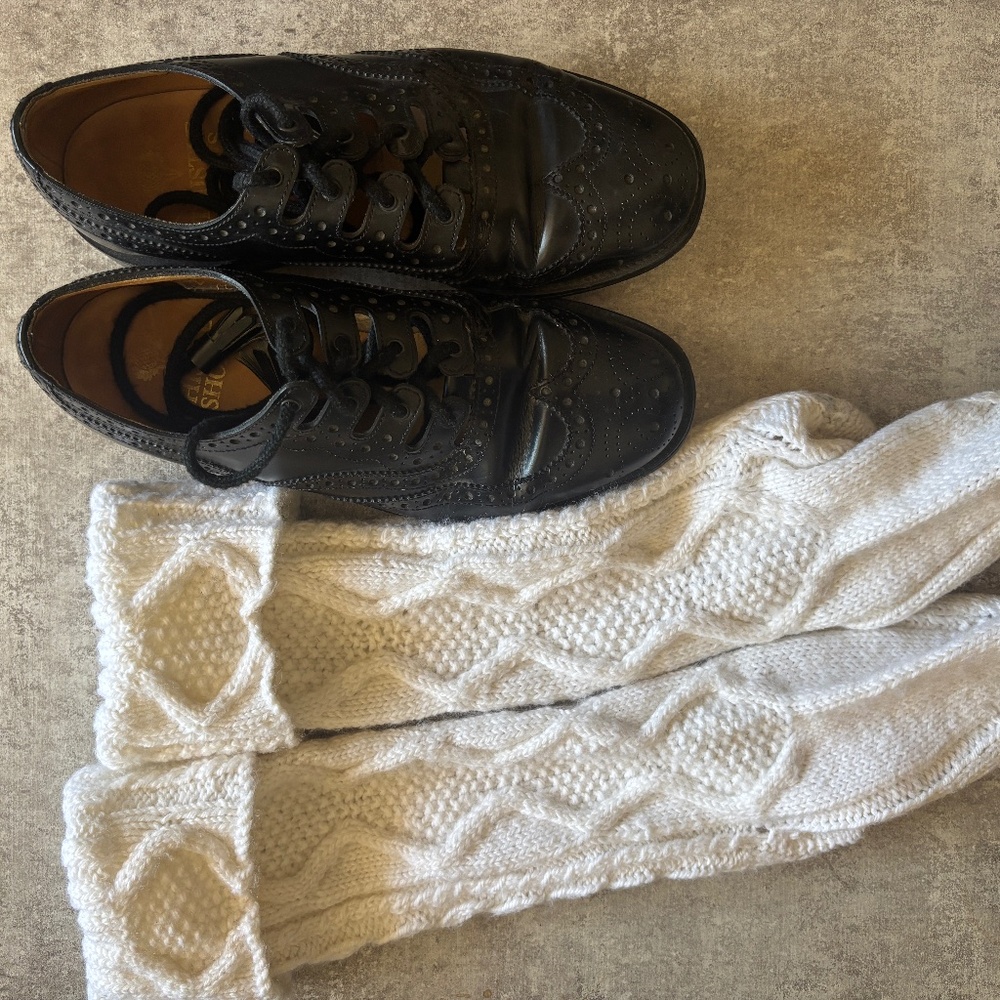 Ghillie Brogues (Scottish kilt shoes) & woven hose
